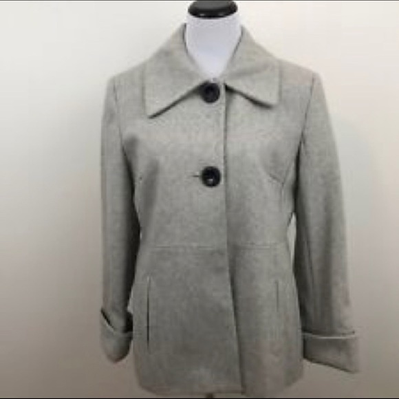 Apostrophe Gray Wool Pea Coat Size Small - Picture 1 of 3